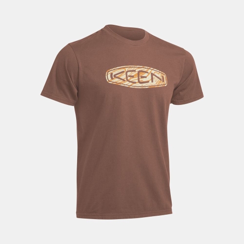 Keen Vêtements En Ligne | T-Shirts Keen Geode Logo Homme Marron (FRV583279)